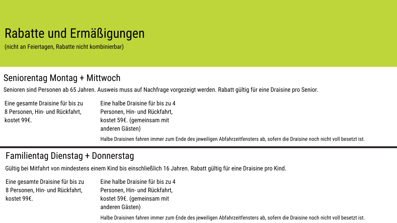 Preise und Zeiten (1)